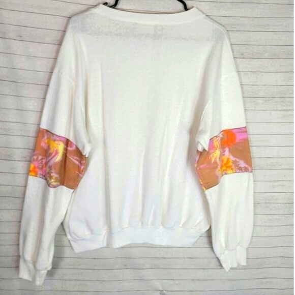 VINTAGE SPORTS AMERICA USA SWEATSHIRT W HAWAIIN TROPICAL DETAIL, SZ XL - Picture 7 of 11